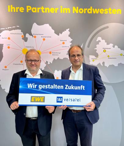 Jens Knobloch (EWE TEL) und Frank Rosenberger (1&1 Versatel)