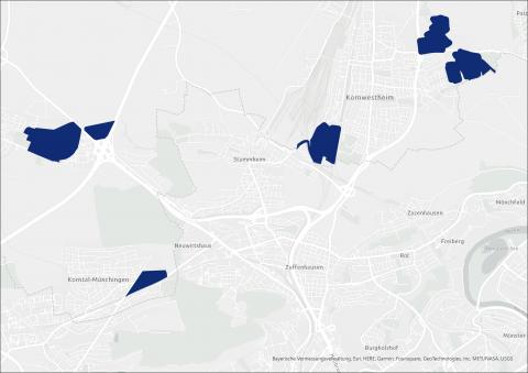 Glasfaser Ausbaugebiete in Kornwestheim und Korntal-Münchingen