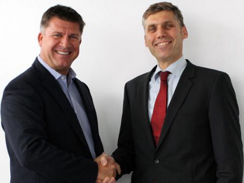 René Schuster, CEO Telefónica und Johannes Pruchnow, CEO Versatel