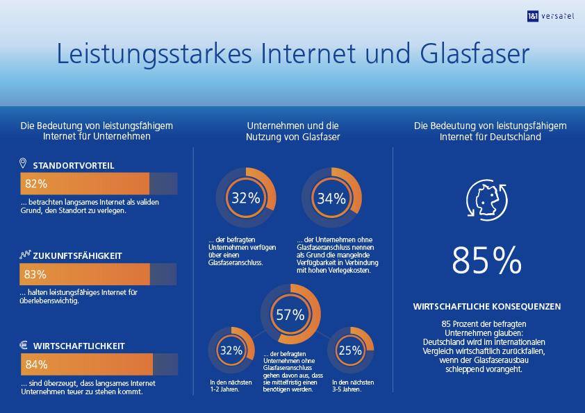Infografik Leistungsstarkes Internet und Glasfaser horizontal