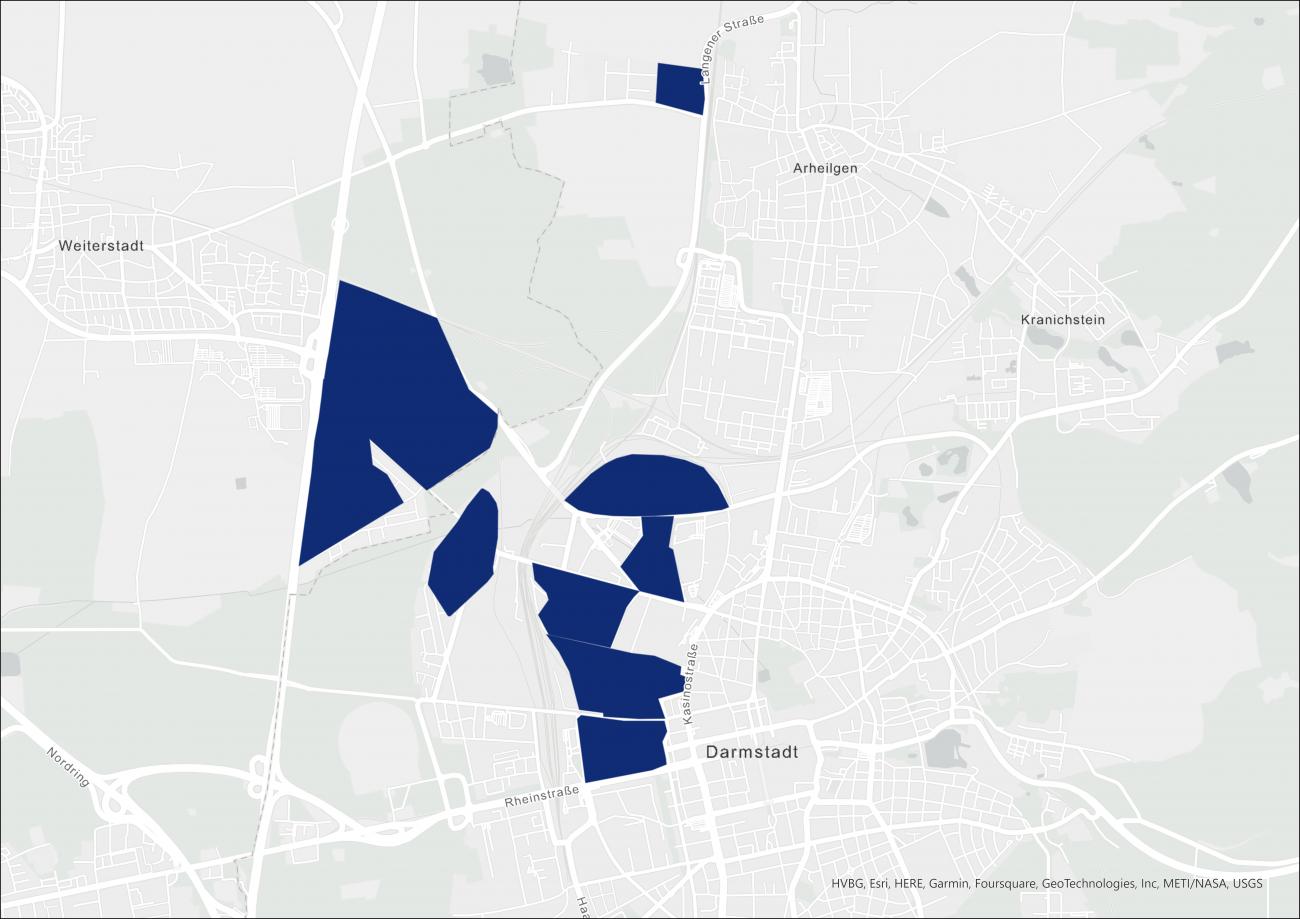 Gewerbegebiete in Darmstadt 