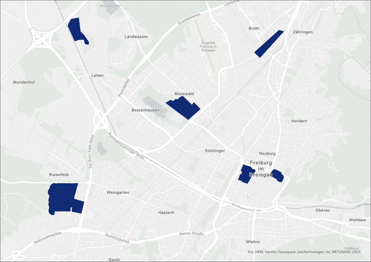 Gewerbegebiete in Freiburg im Breisgau