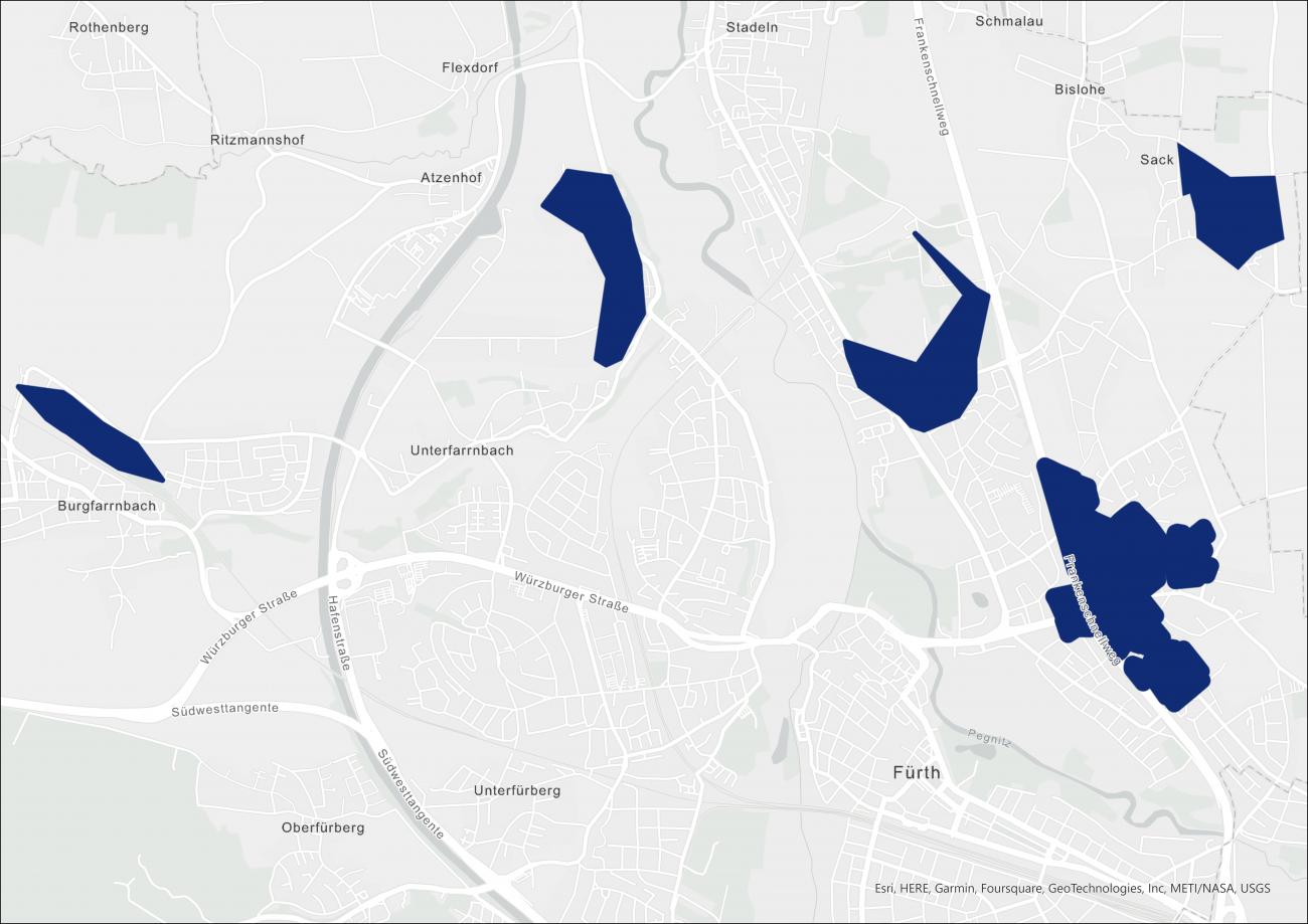 Gewerbegebiete in Fürth