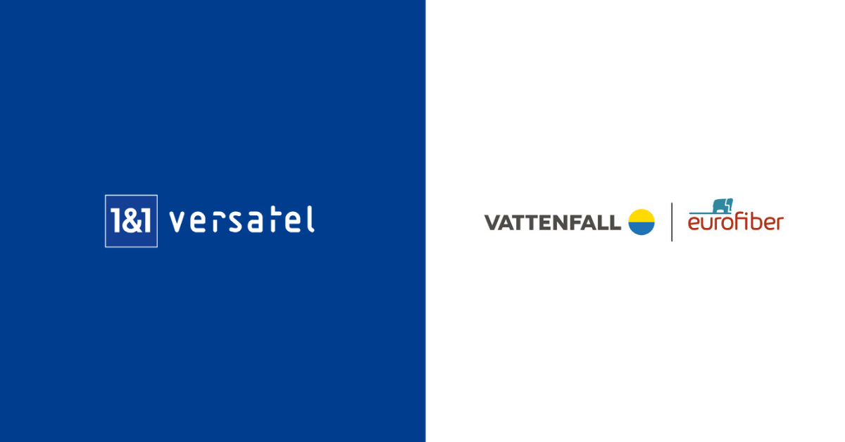 Kooperation: 1&1 Versatel und Vattenfall Eurofiber Logos
