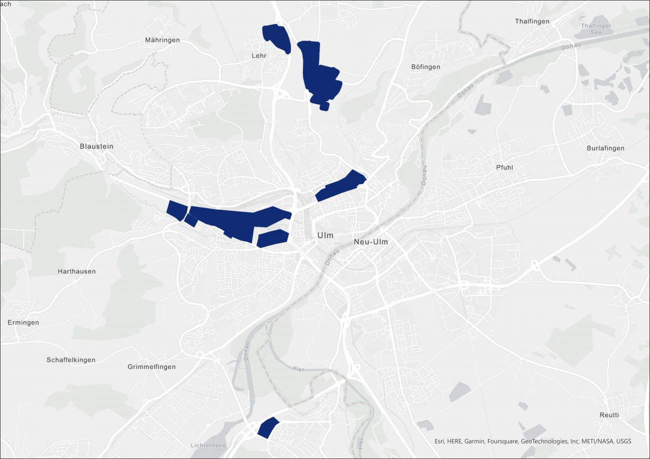 Gewerbegebiete in Ulm