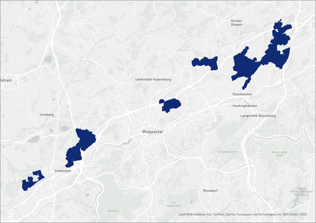 Gewerbegebiete Wuppertal